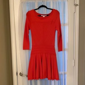 DVF bright red long sleeve dress💃🏻